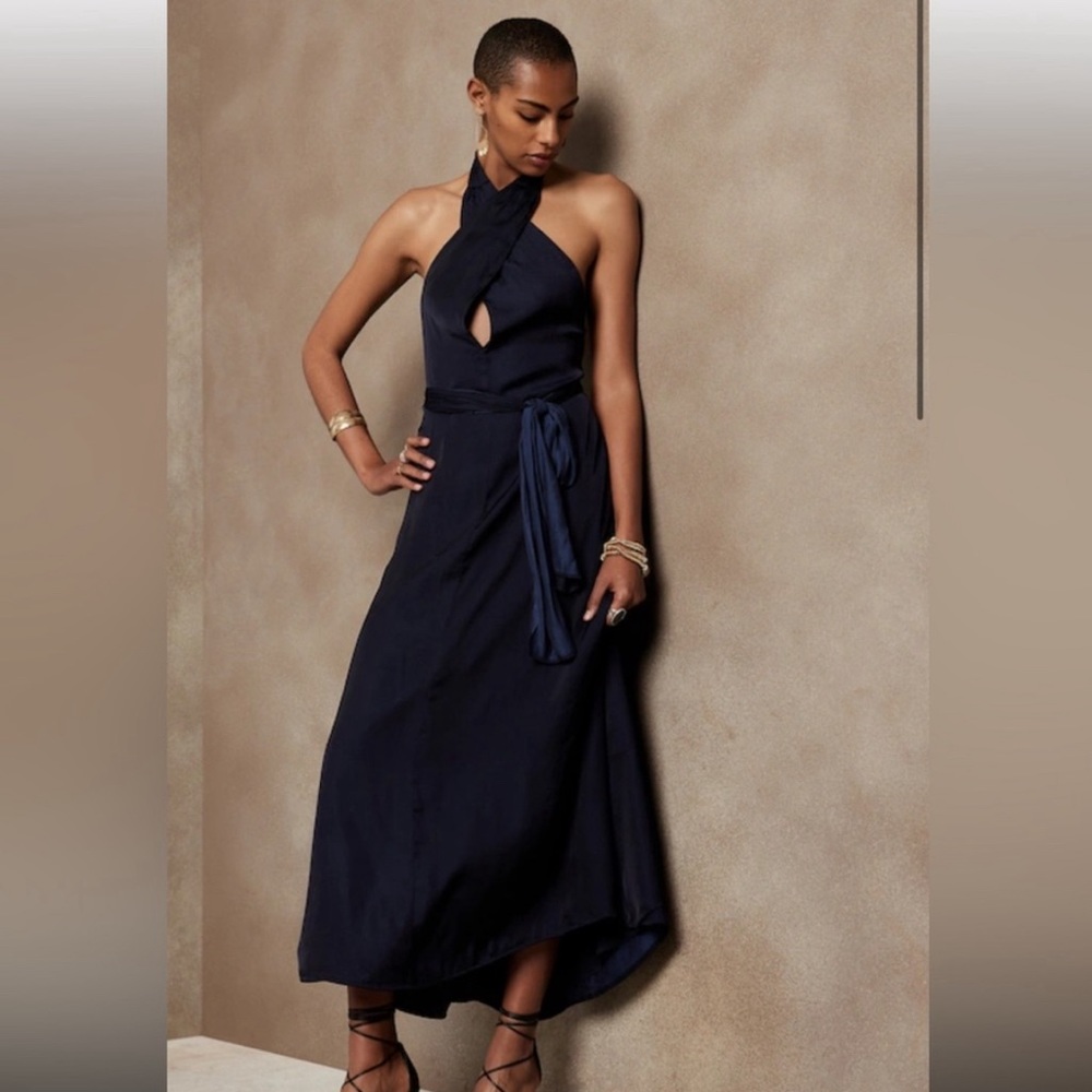 Cross Over Halter Maxi Dress NEW